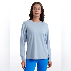 Workout Hip Length Crewneck Long Sleeve